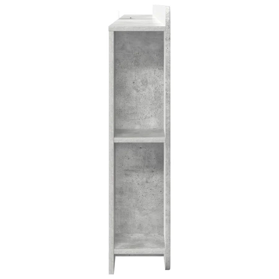 Cabinet de Tête de Lit Gris béton Bois d'ingénierie - 6