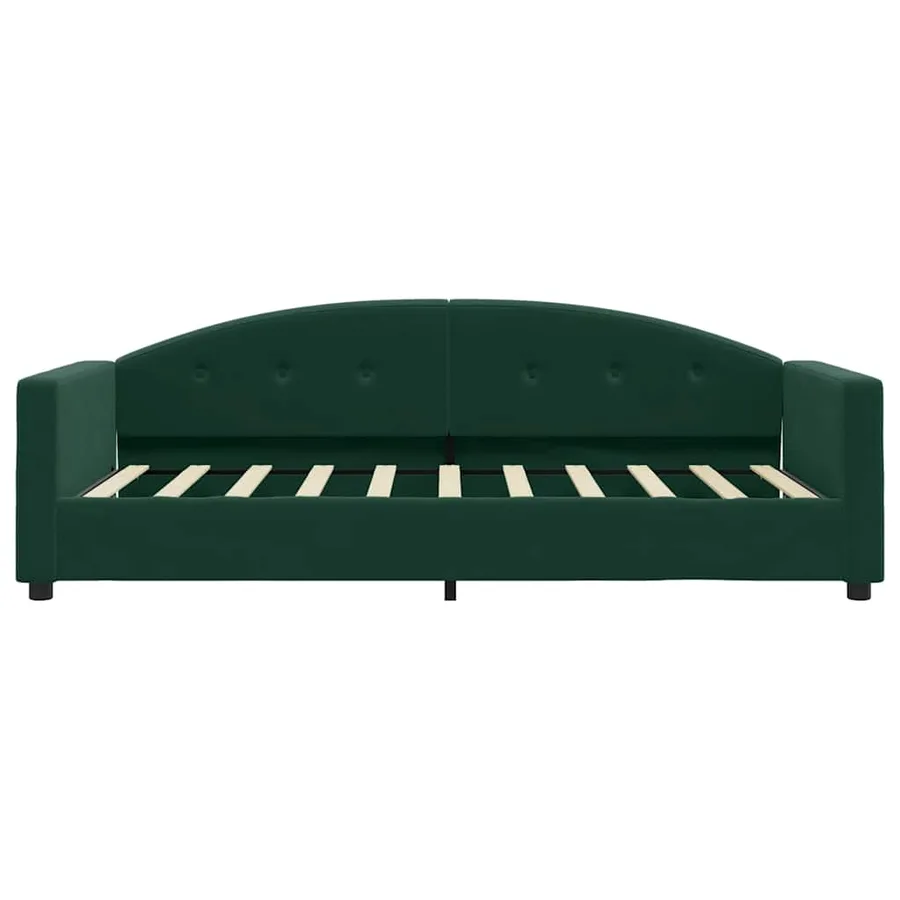 Lit de repos sans matelas vert foncé 80x200 cm velours - 3