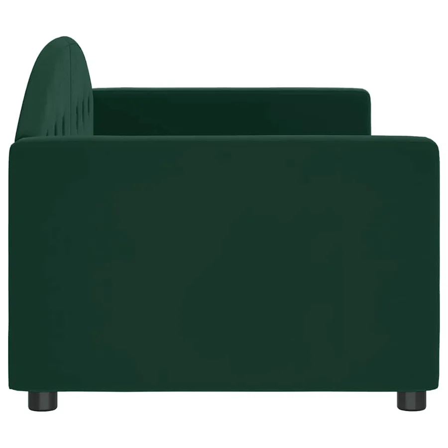 Lit de repos sans matelas vert foncé 80x200 cm velours - 4