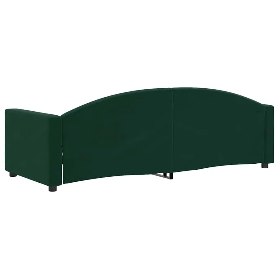 Lit de repos sans matelas vert foncé 80x200 cm velours - 5