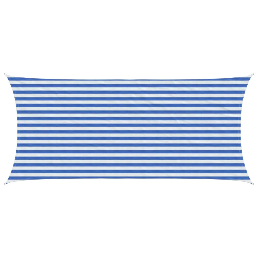 Voile d'ombre Bleu et Blanc 2 x 4,5 m HDPE