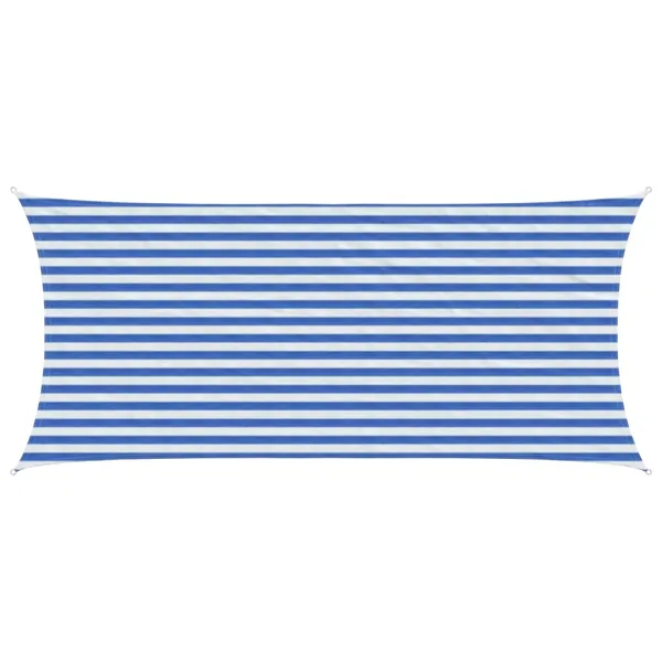Voile d'ombre Bleu et Blanc 2 x 4,5 m HDPE