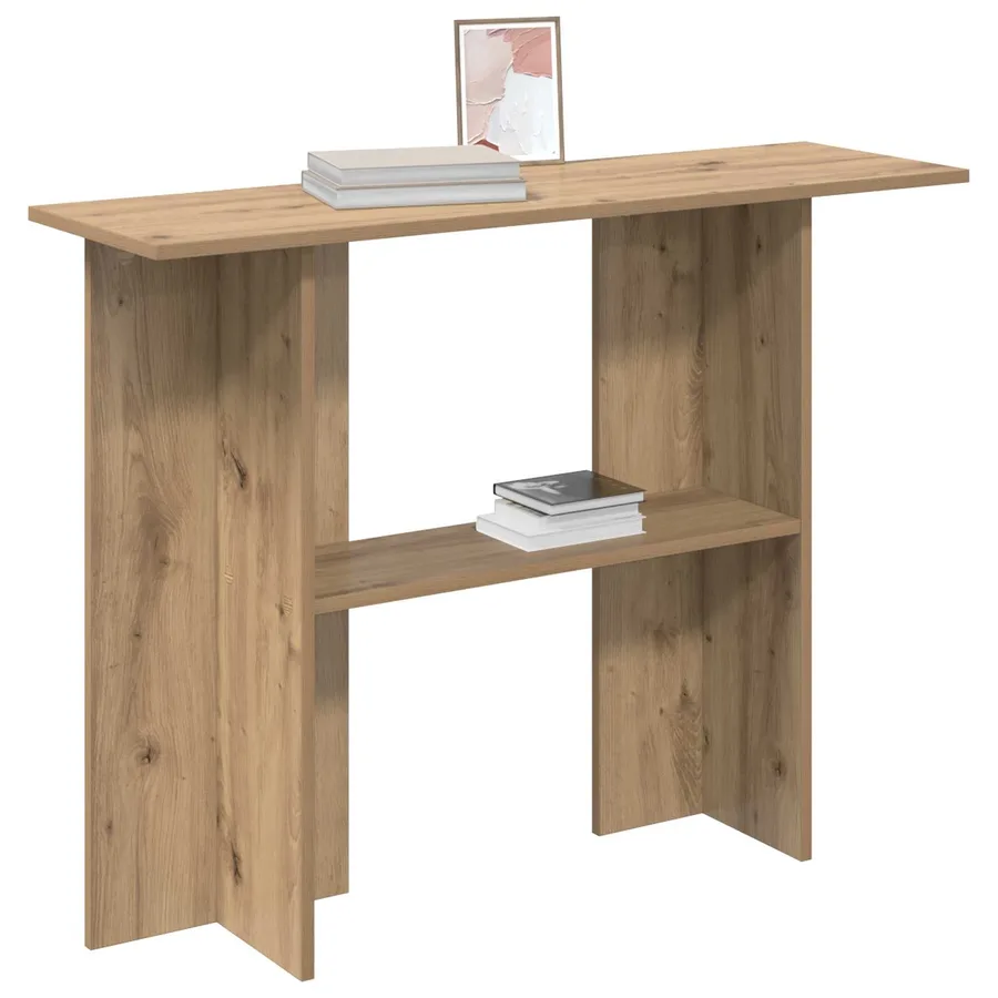 Table console Chêne artisanal 100 x 30 x 75 cm - 3