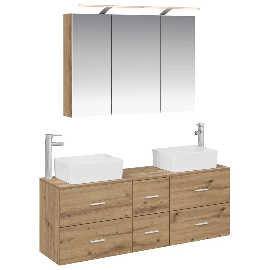 Ensemble de mobilier de salle de bain 4 pc Chêne artisanal - 2
