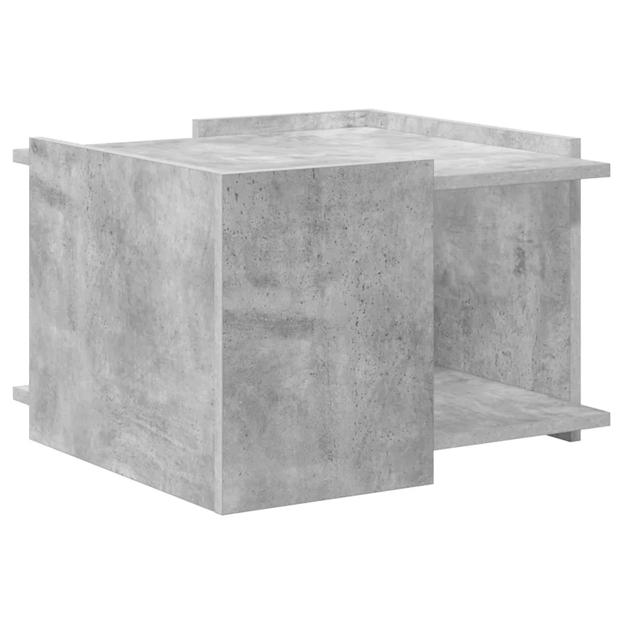 Table basse Gris béton 50,5 x 50 x 33 cm Bois d'ingénierie - 2
