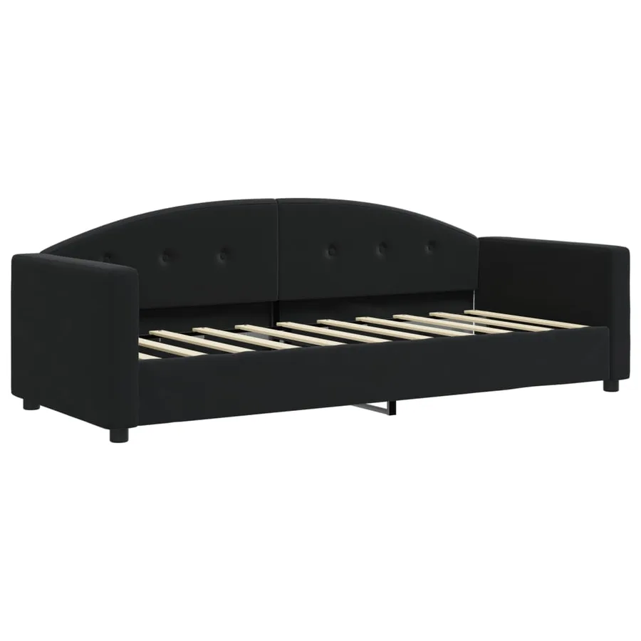 Lit de repos sans matelas noir 80x200 cm velours - 2