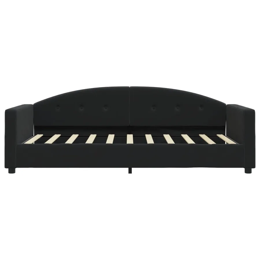 Lit de repos sans matelas noir 80x200 cm velours - 3