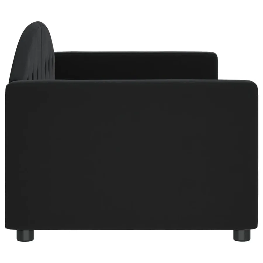 Lit de repos sans matelas noir 80x200 cm velours - 4