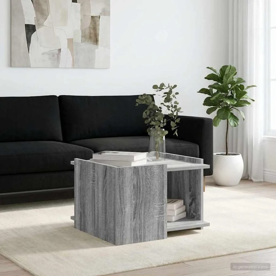 Table basse Sonoma gris 50,5 x 50 x 33 cm Bois d'ingénierie
