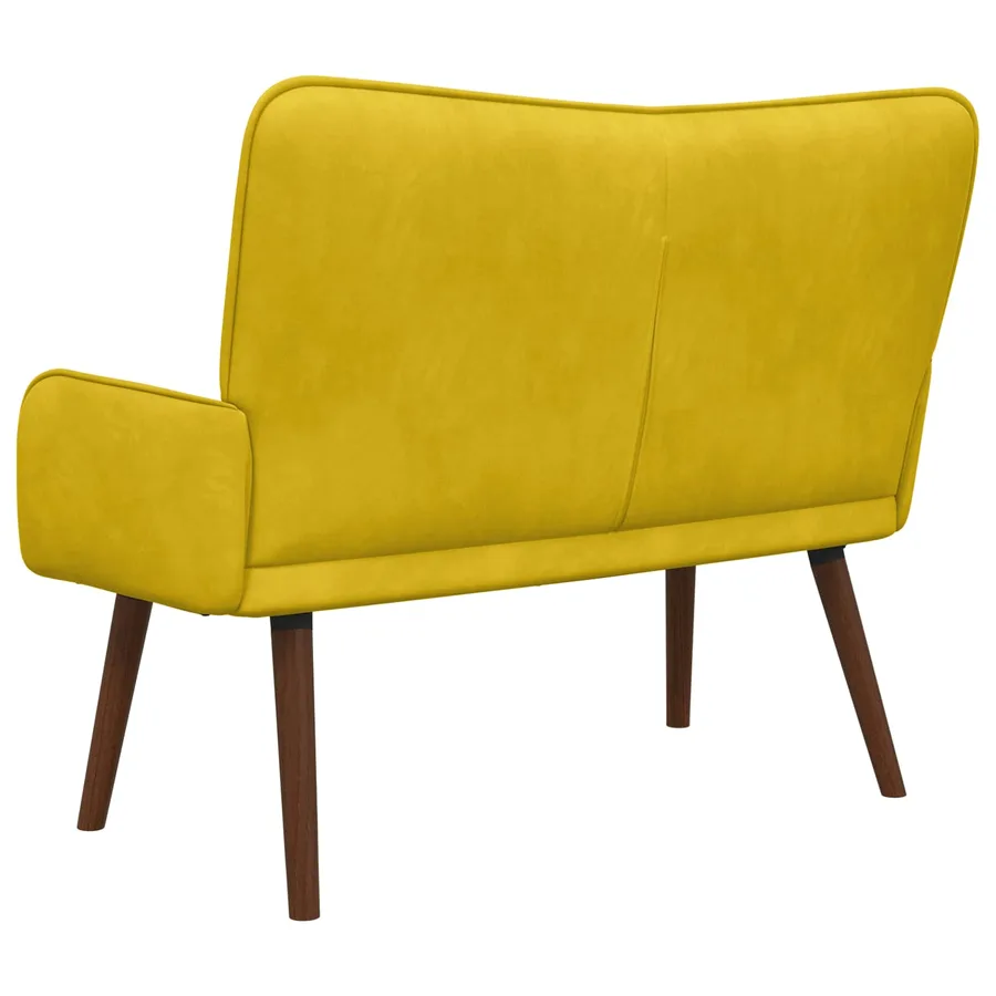 Sofa 2 places Jaune 115 x 61 x 87 cm Velours - 6