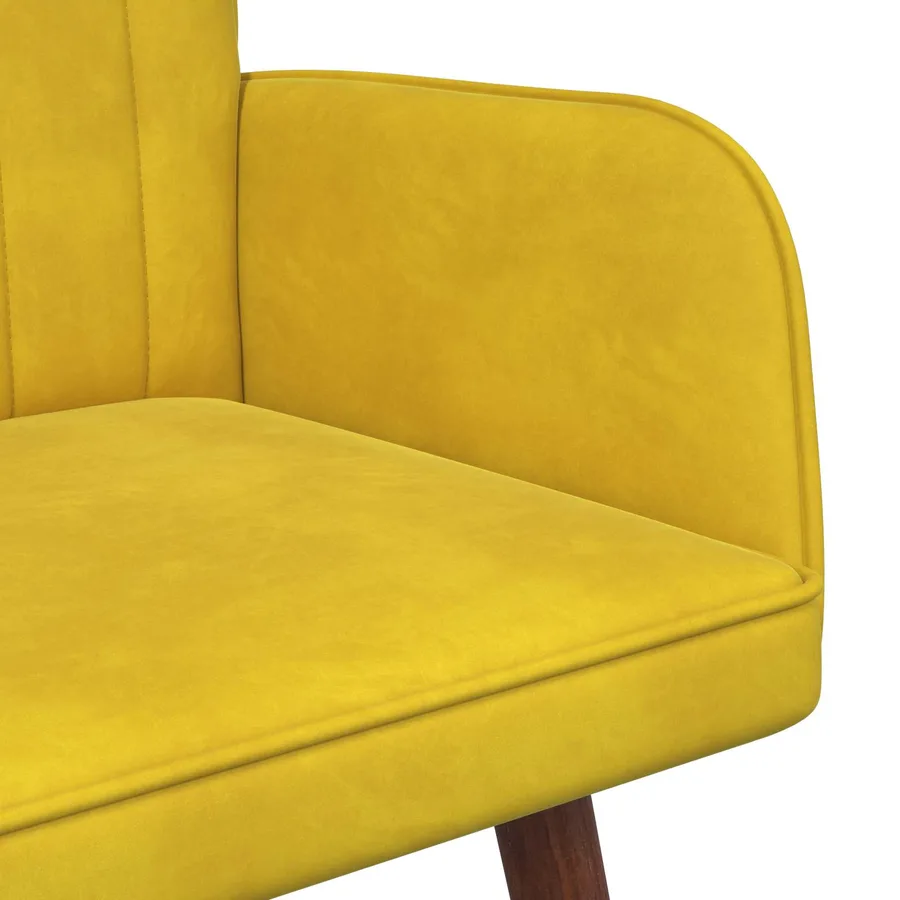 Sofa 2 places Jaune 115 x 61 x 87 cm Velours - 7