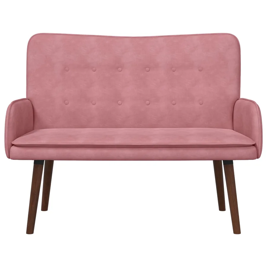 Sofa 2 places Rose 115 x 61 x 87 cm Velours - 4