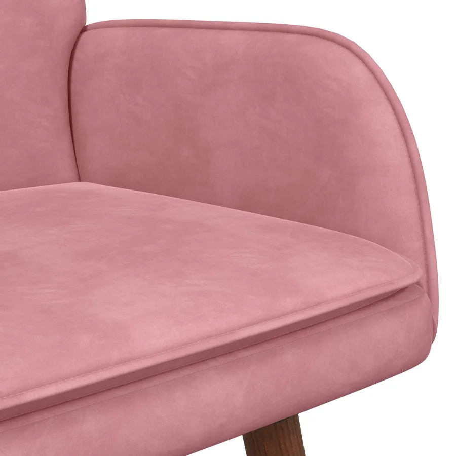 Sofa 2 places Rose 115 x 61 x 87 cm Velours - 7