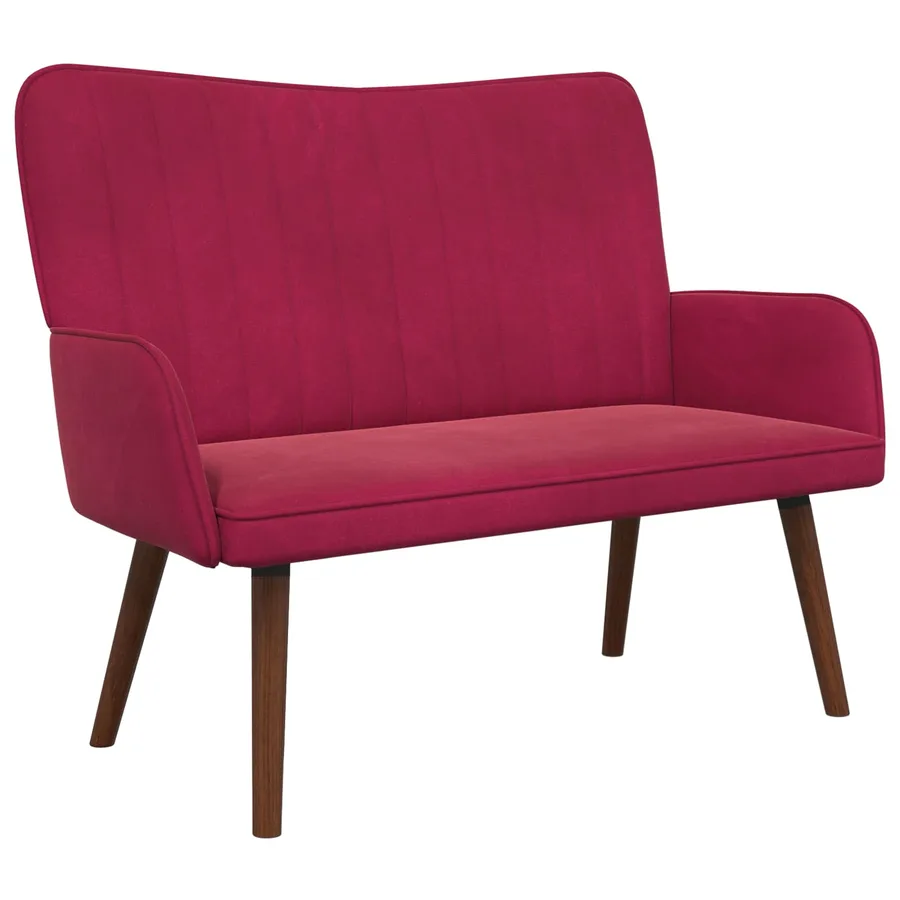 Sofa 2 places Bordeaux 115 x 61 x 87 cm Velours - 2