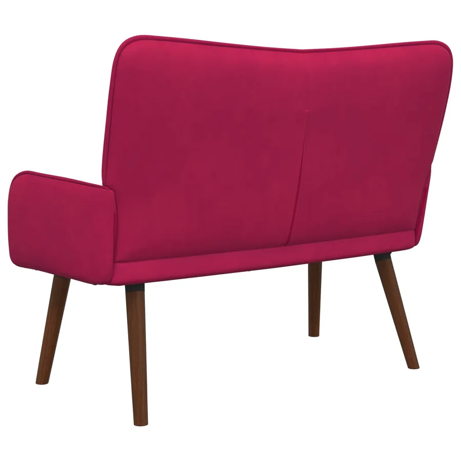 Sofa 2 places Bordeaux 115 x 61 x 87 cm Velours - 6