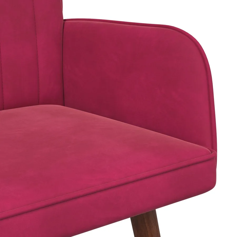 Sofa 2 places Bordeaux 115 x 61 x 87 cm Velours - 7