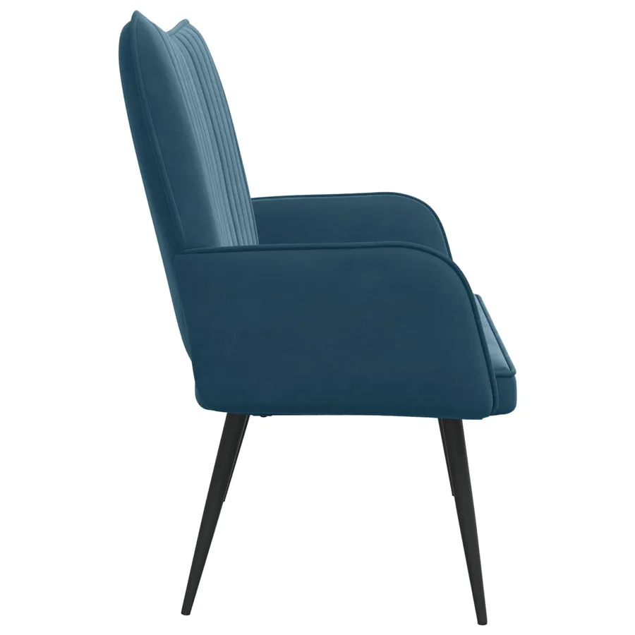 Sofa 2 places Bleu 115 x 61 x 87 cm Velours - 5