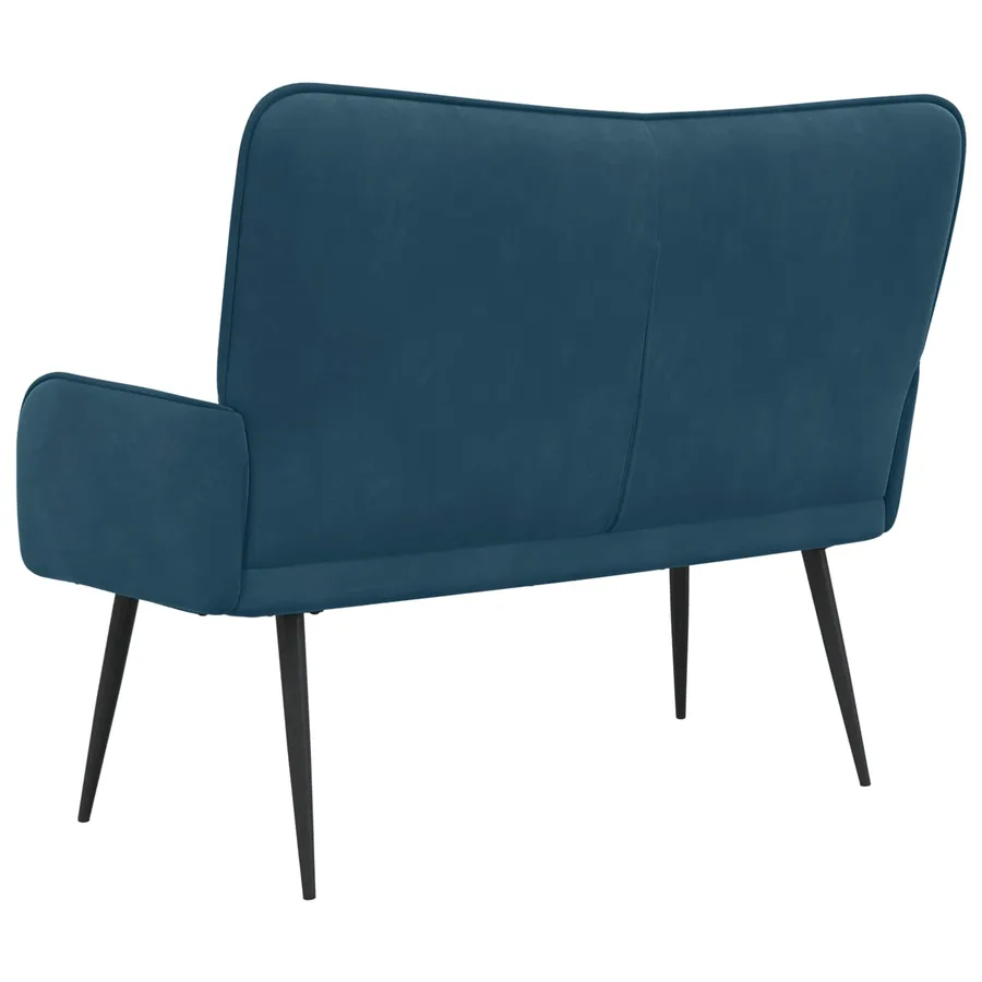 Sofa 2 places Bleu 115 x 61 x 87 cm Velours - 6