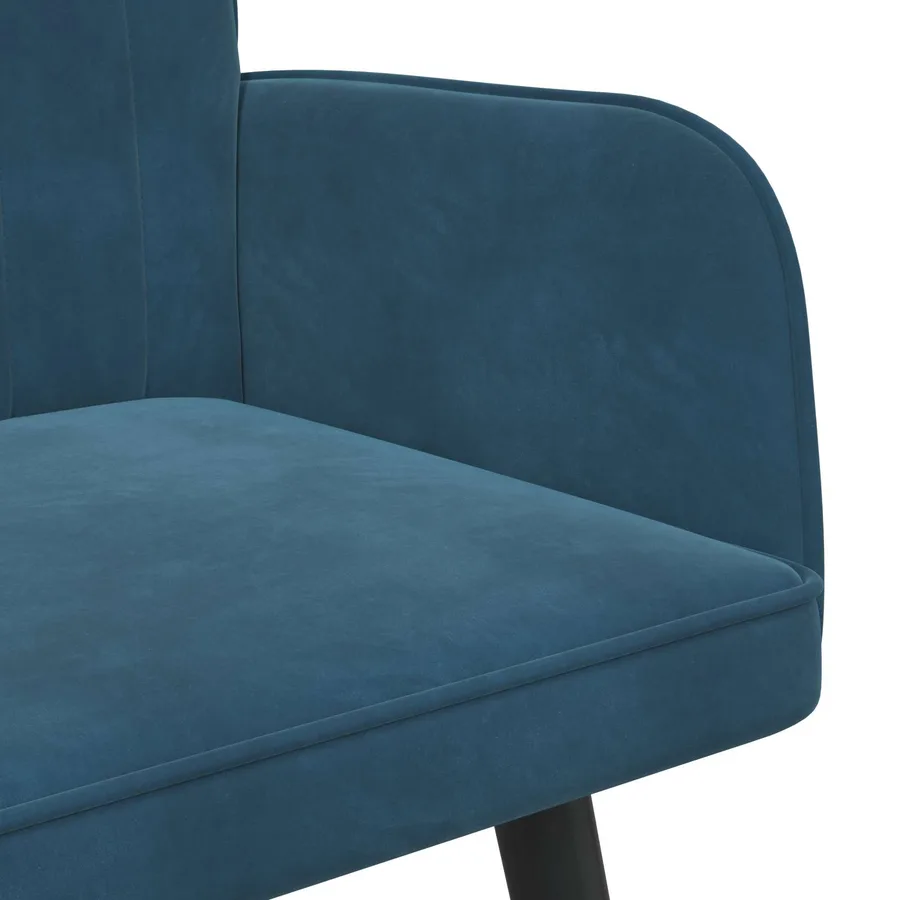 Sofa 2 places Bleu 115 x 61 x 87 cm Velours - 7