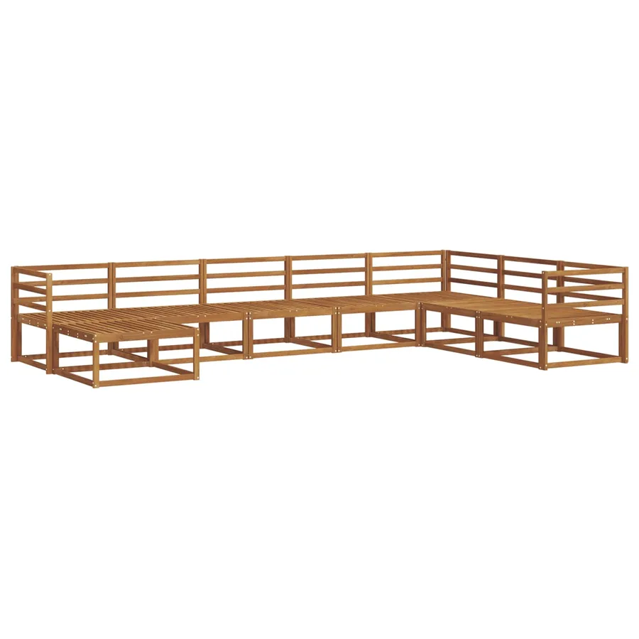 Ensemble de canapés d'extérieur 8 pcs Naturel - 2