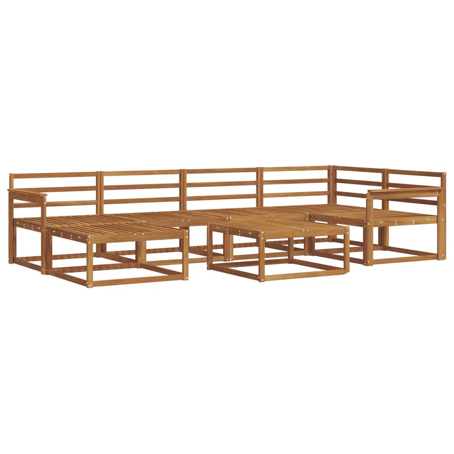 Ensemble de canapés d'extérieur 7 pcs Naturel - 2