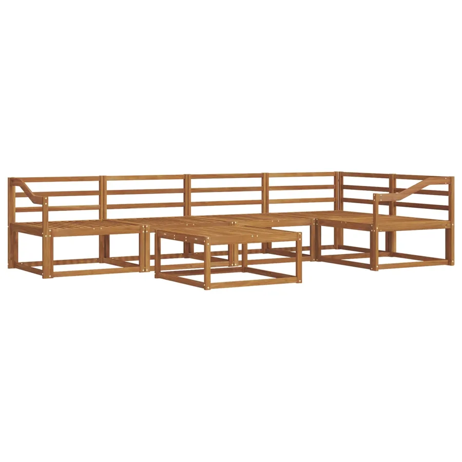 Ensemble de canapés d'extérieur 6 pcs Naturel - 2