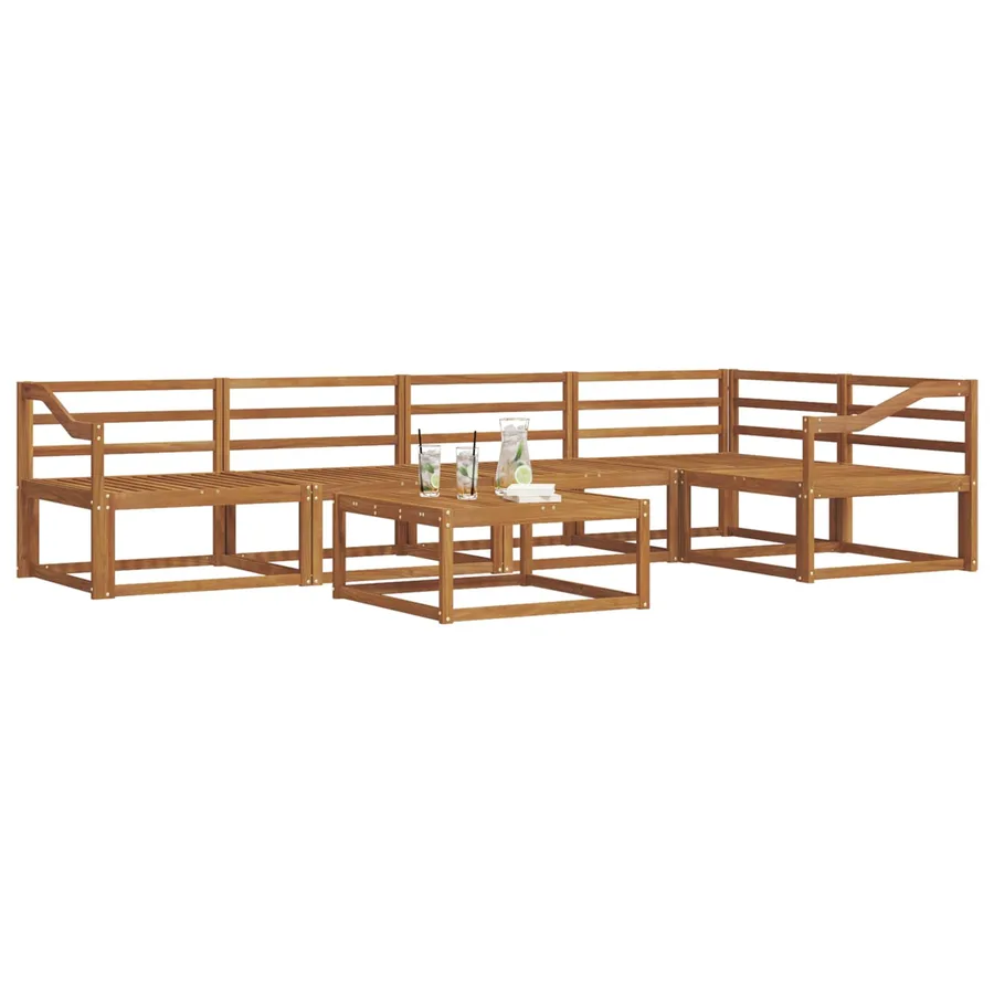 Ensemble de canapés d'extérieur 6 pcs Naturel - 3