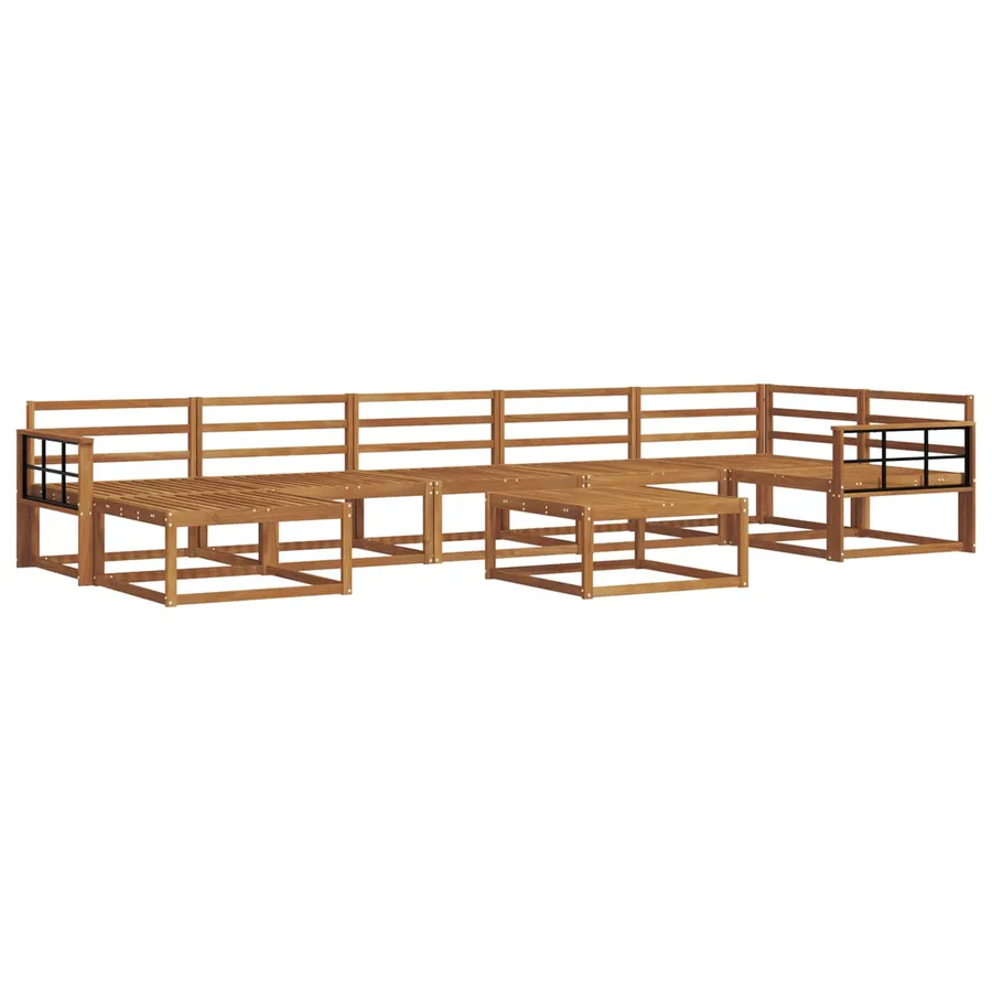 Ensemble de canapés d'extérieur 8 pcs Naturel - 2