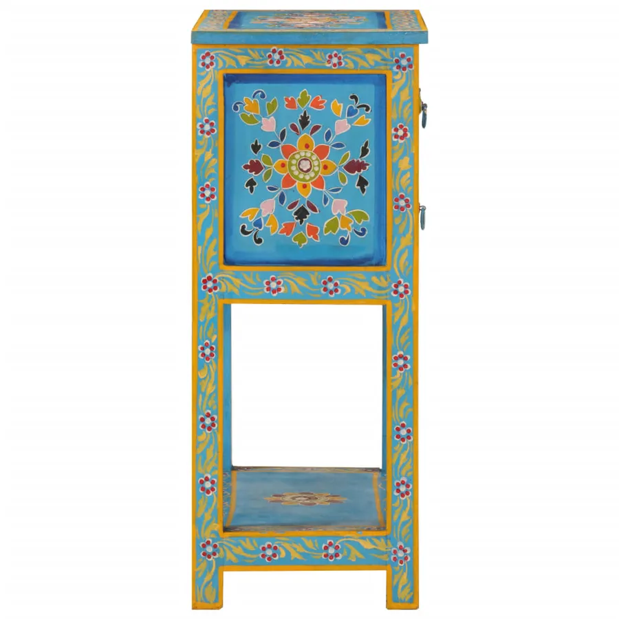 Buffet turquoise 55x30x76 cm bois massif de manguier - 4