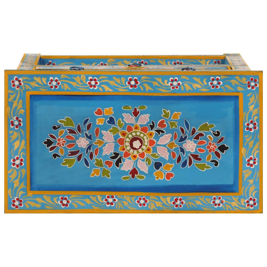 Buffet turquoise 55x30x76 cm bois massif de manguier - 6