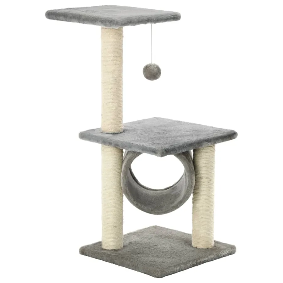 Arbre à chat avec griffoirs en sisal 65 cm Gris - 2
