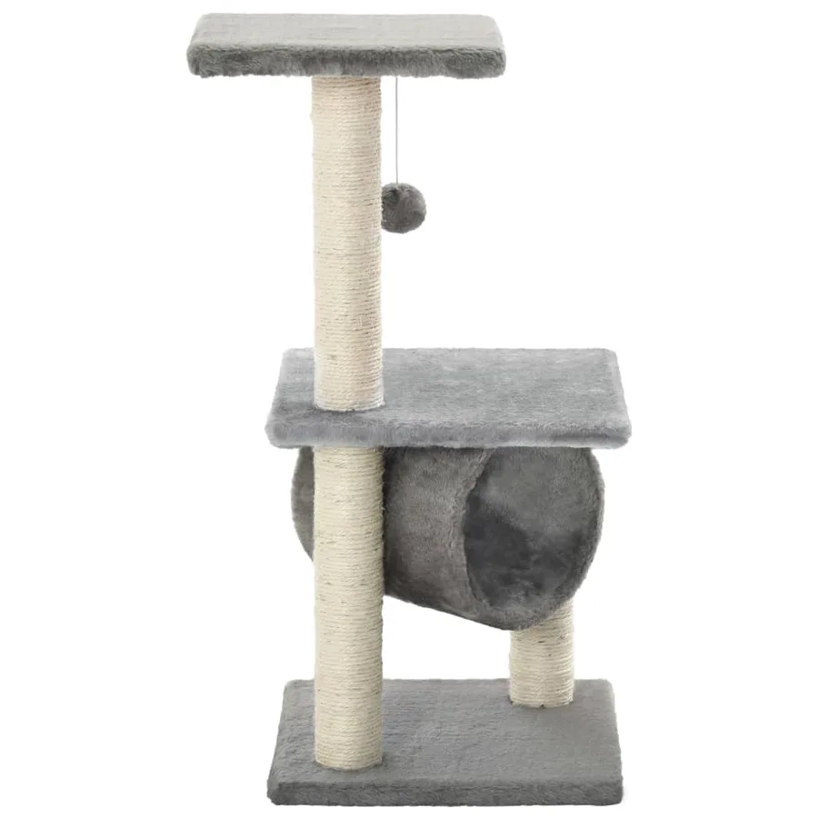 Arbre à chat avec griffoirs en sisal 65 cm Gris - 3