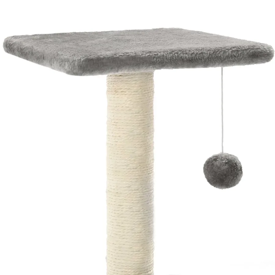 Arbre à chat avec griffoirs en sisal 65 cm Gris - 4