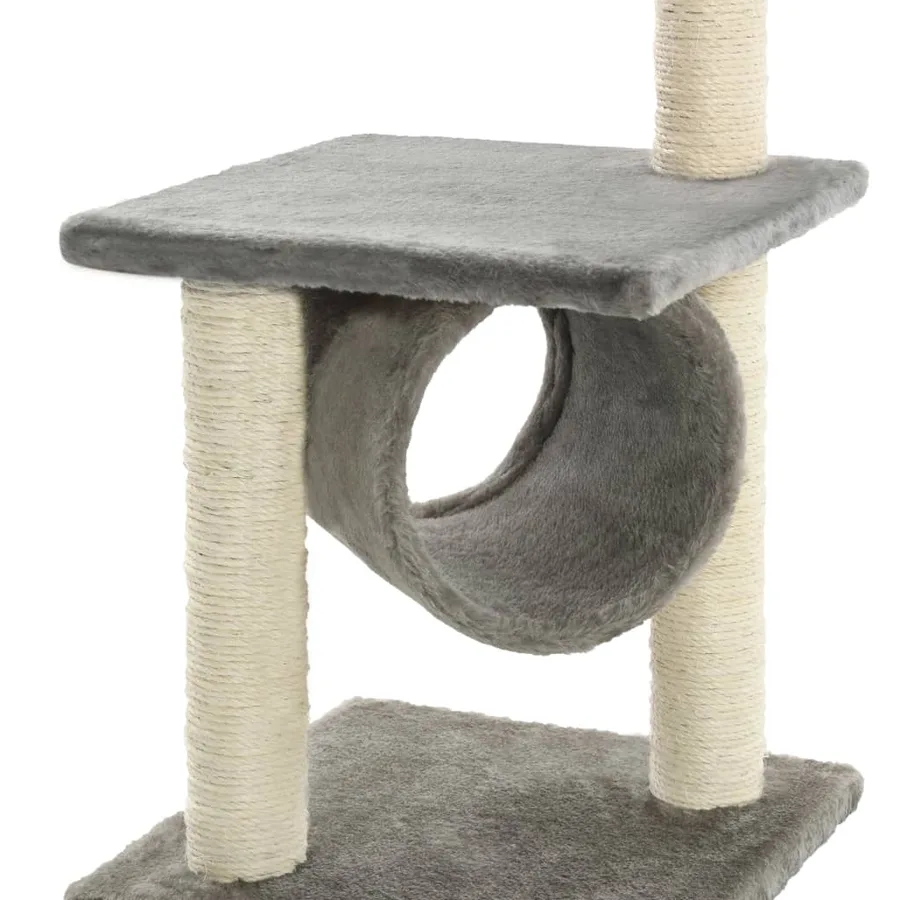 Arbre à chat avec griffoirs en sisal 65 cm Gris - 5