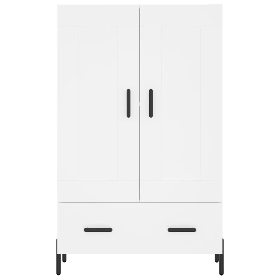 Buffet haut blanc 69,5x31x115 cm bois d'ingénierie - 5