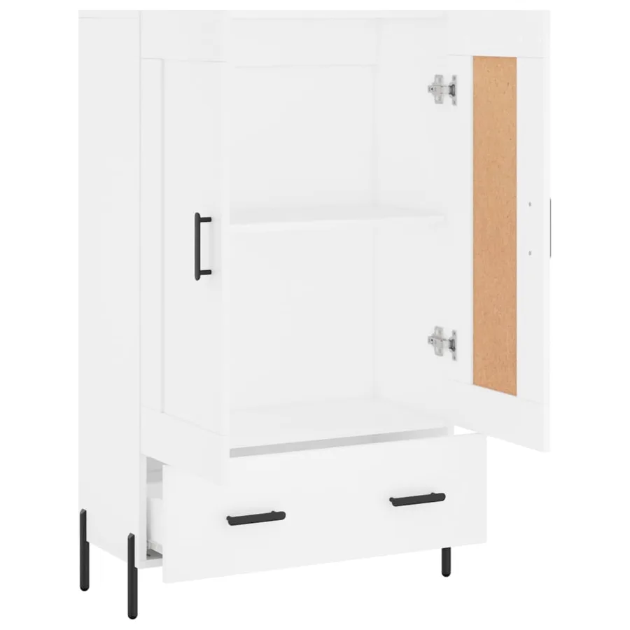 Buffet haut blanc 69,5x31x115 cm bois d'ingénierie - 6