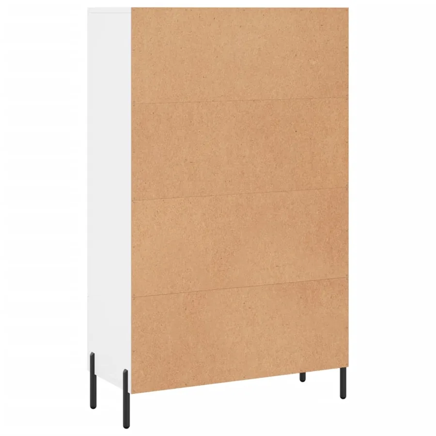 Buffet haut blanc 69,5x31x115 cm bois d'ingénierie - 8