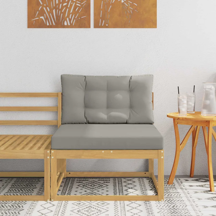 Sofa de milieu extérieur Polyester Blanc