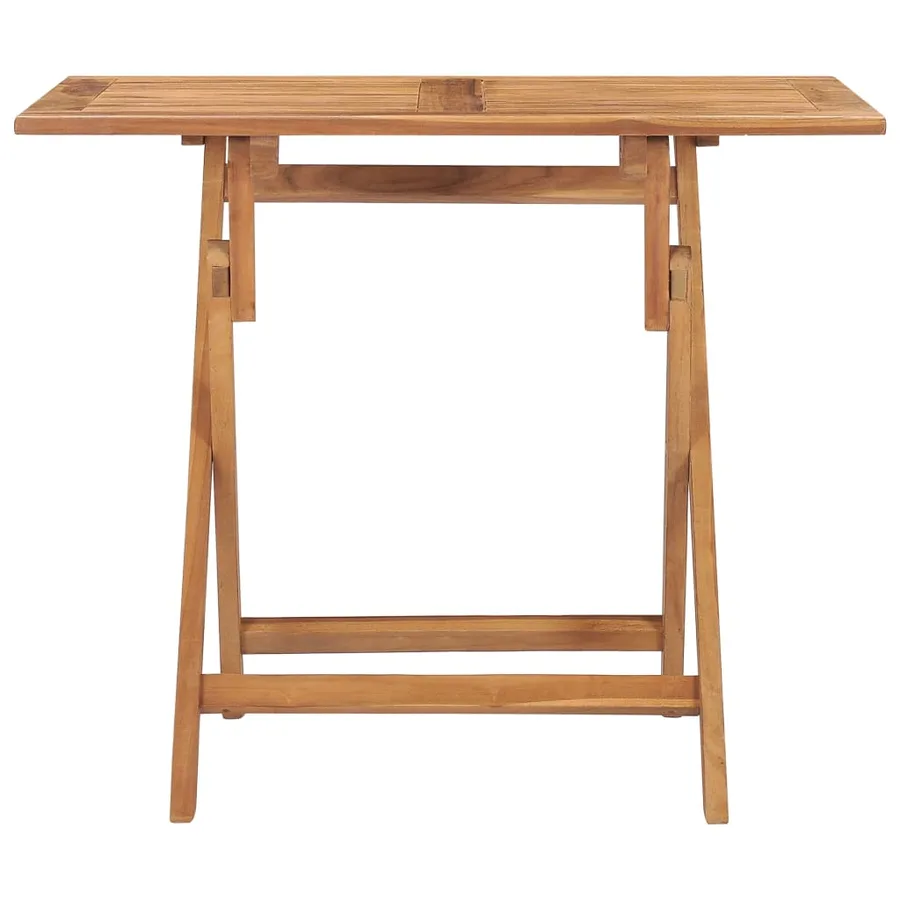 Table à dîner pliable de jardin 90x60x75 cm Bois de teck solide - 2