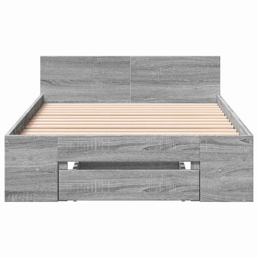 Cadre de lit avec rangement avec tiroir Sonoma gris 80 x 200 cm - 4