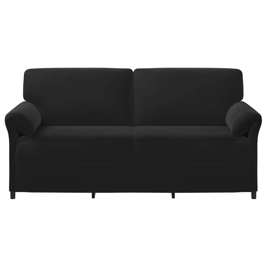 Sofa 3 places Noir 198 x 83 x 95 cm Velours - 3