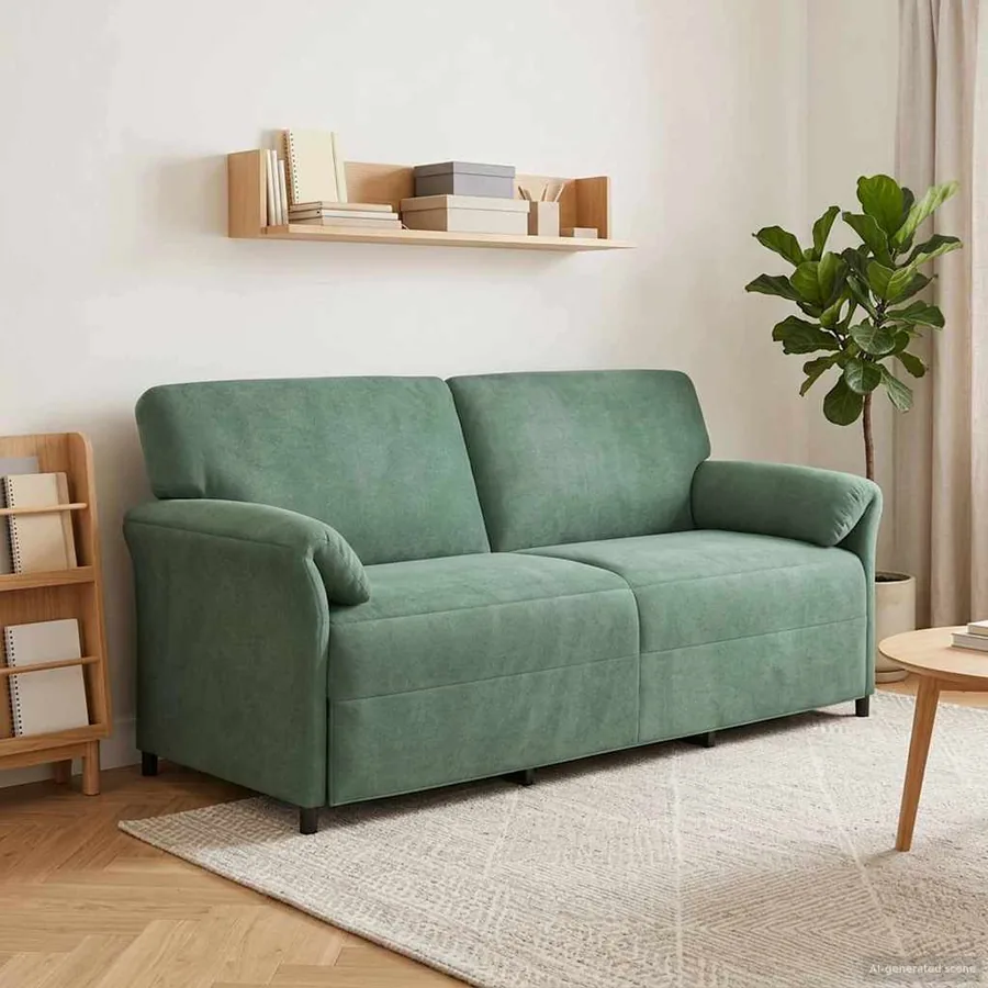 Sofa 3 places Vert Mer 198 x 83 x 95 cm Velours