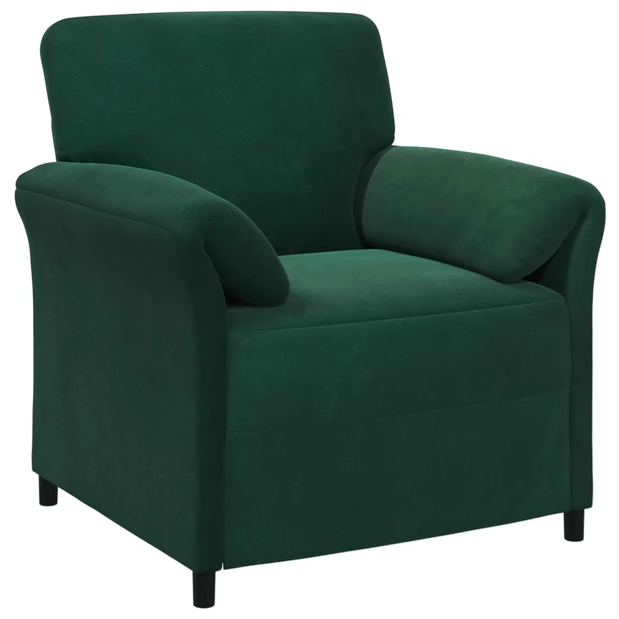 Canapé 1 place Vert foncé 88 x 83 x 95 cm Velours - 2