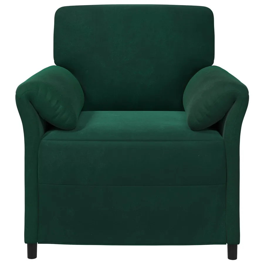 Canapé 1 place Vert foncé 88 x 83 x 95 cm Velours - 3