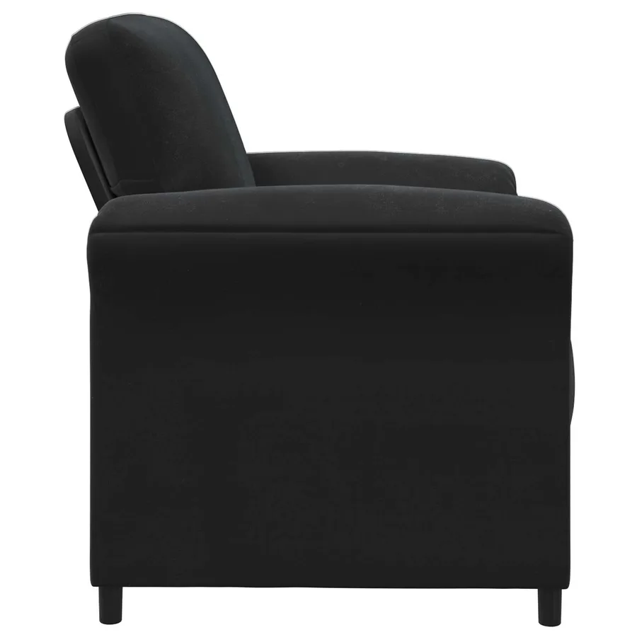 Canapé 1 place Noir 88 x 83 x 95 cm Velours - 4