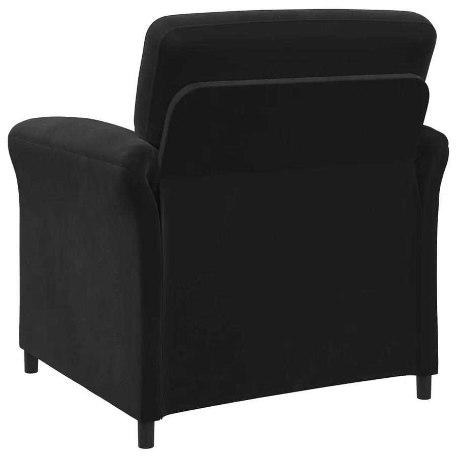 Canapé 1 place Noir 88 x 83 x 95 cm Velours - 5