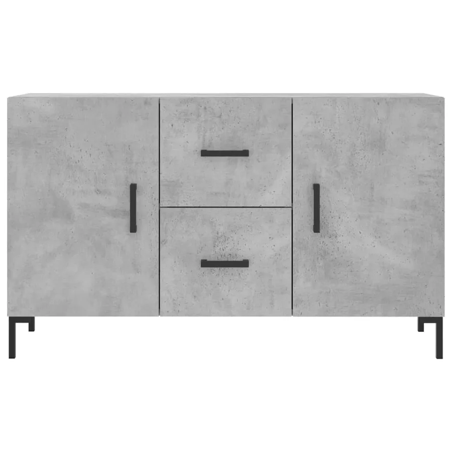 Buffet gris béton 100x36x60 cm bois d'ingénierie - 6