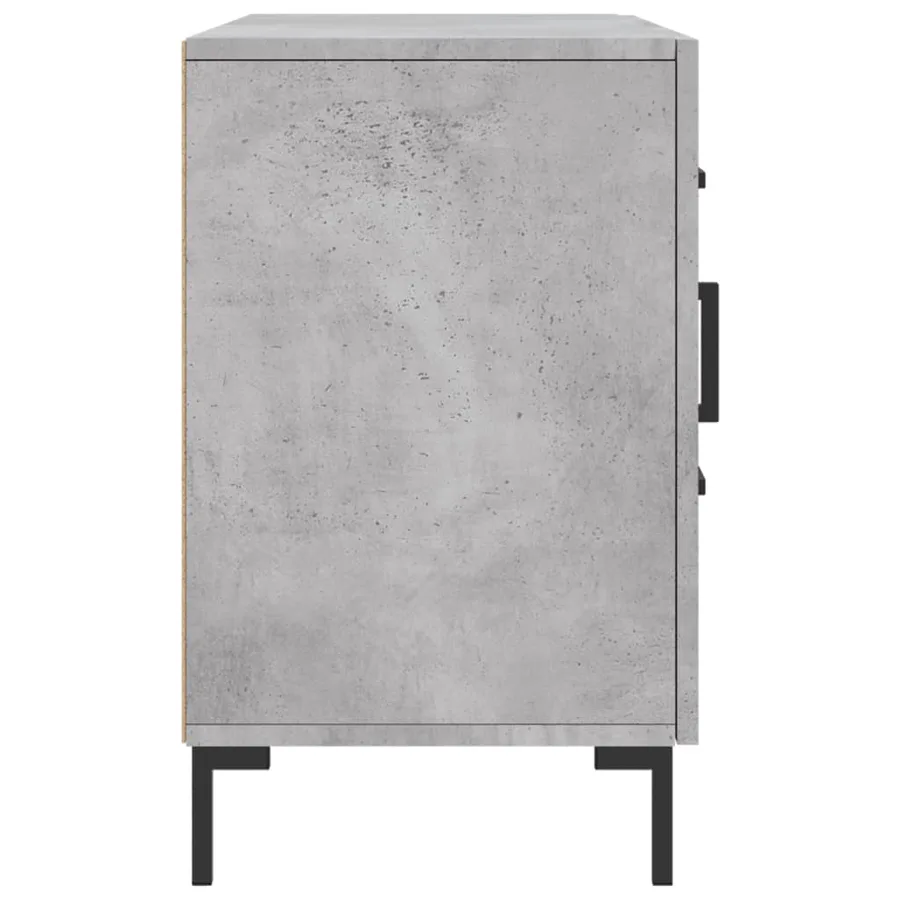 Buffet gris béton 100x36x60 cm bois d'ingénierie - 7