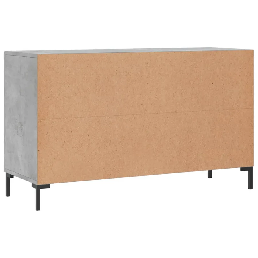 Buffet gris béton 100x36x60 cm bois d'ingénierie - 8