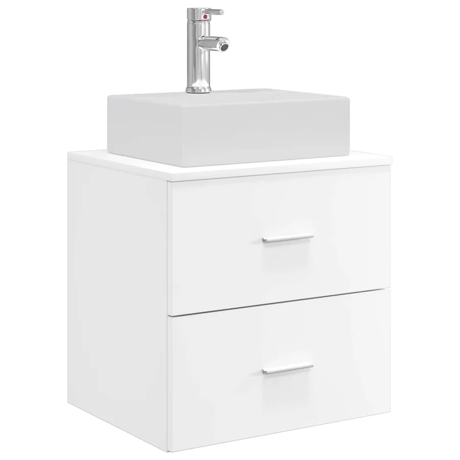 Ensemble de mobilier de salle de bain 4 pcs Blanc - 5